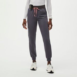 FIGS High Waisted Zamora Jogger Scrub Pants in Charcoal XXS Petite